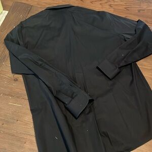 Mens black dress shirt worn once sz 171/2